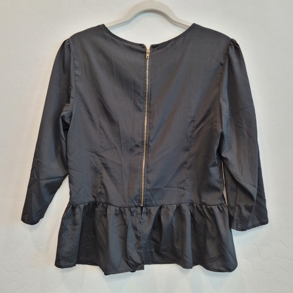 Kaylee Black Blouse Top Women's Size Large - Picture 8 of 9